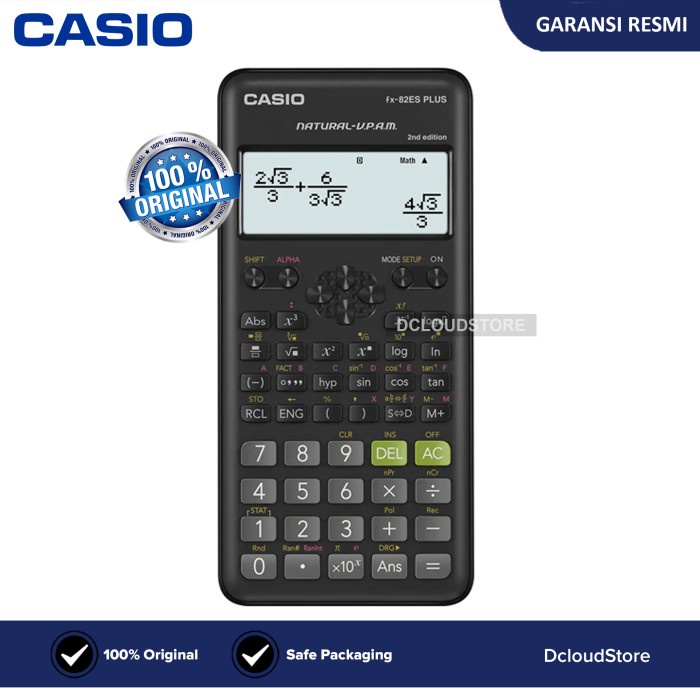 

CALCULATOR ORIGINAL CASIO FX-82ES PLUS SCIENTIFIC ILMIAH KALKULATOR FX #ORIGINAL