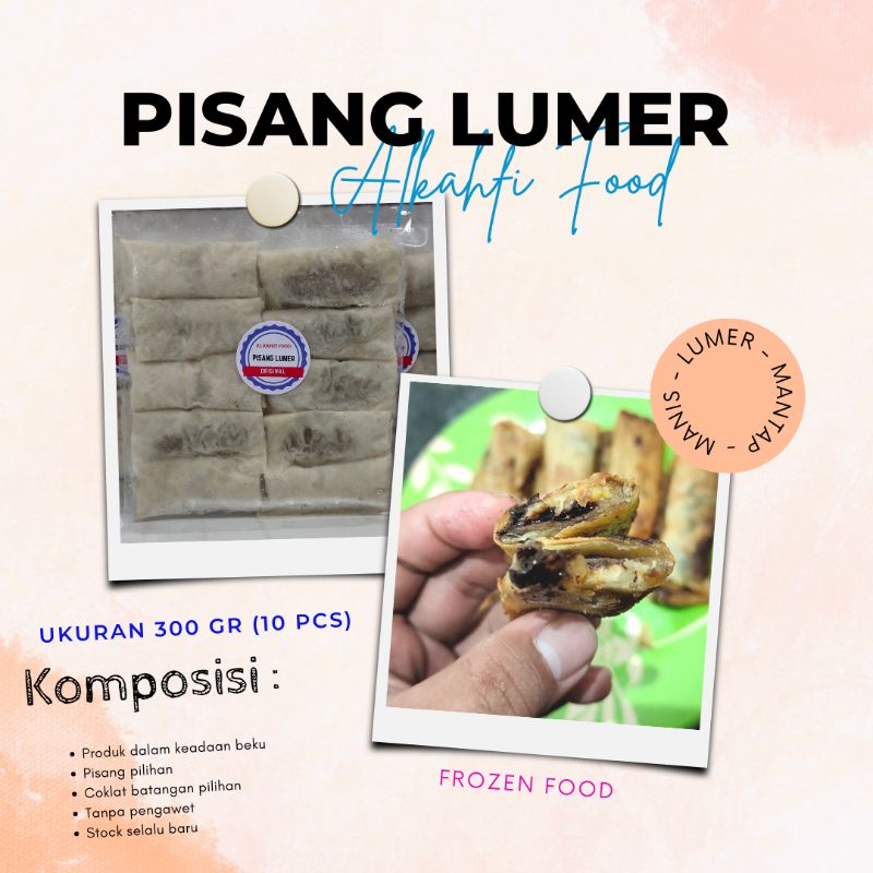 

PISCOK - Pisang Coklat Lumer mantap - Beku - 300 gr (10 pc) - ALKAHFI FOOD