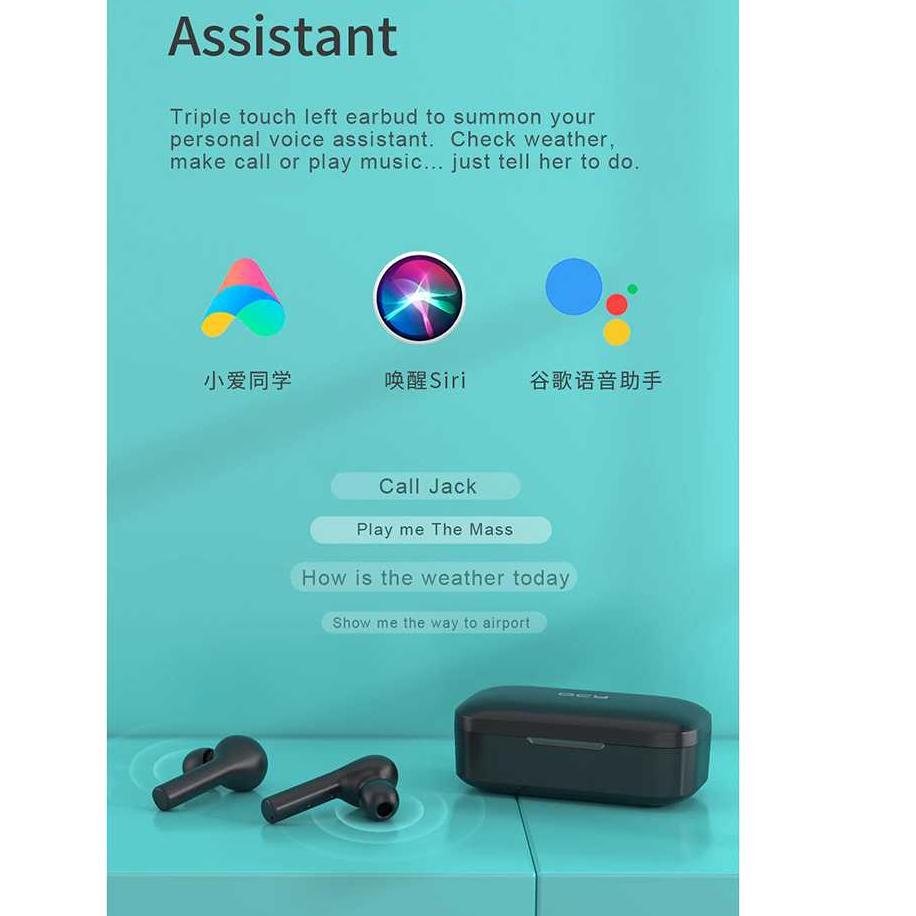 Hadir Terkeren QCY TWS Bluetooth Earphone with Charging Case - QCY-T5