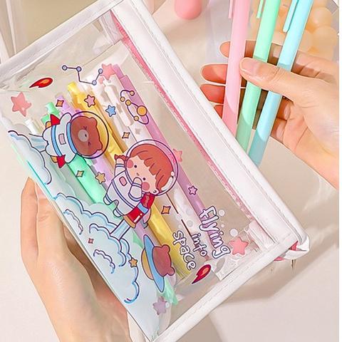 

Ayo Beli Kotak Tempat Pensil Karakter Transparan Tas Kosmetik Makeup PC0012''