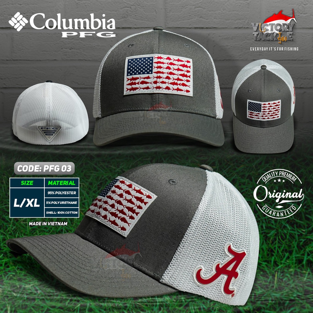 Columbia PFG Mesh™ Ball Cap Fish Flag Alabama - Grey