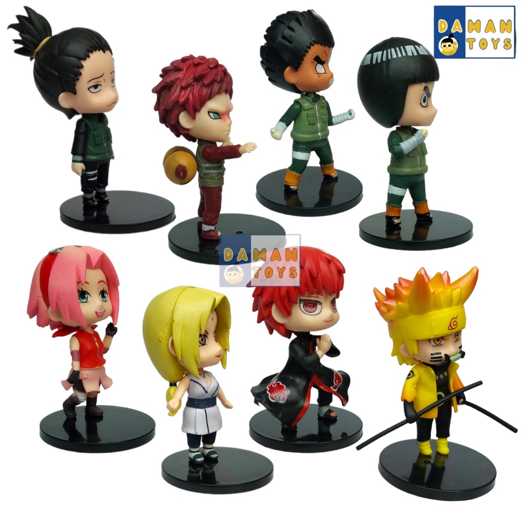 Action Figure Naruto Shipudden Sakura Haruno Rock Lee Gara Tsunade Senju Sasori Shikamaru Nara Anime