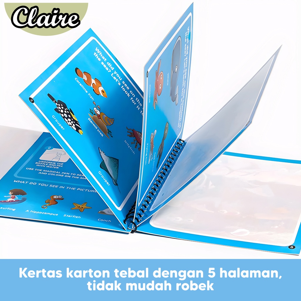 Magic Water Book / Buku Gambar Dengan Air