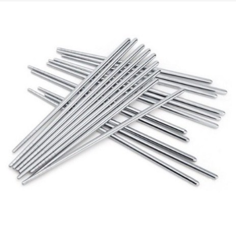 Sumpit Stainless Steel Polos 10 Biji (5 Pasang) Chopstick Jepang Korea China