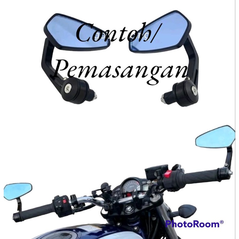 Paket spion variasi/Spion Jalu Oval Bar end+Grip Rcb Hitam Hg55/Hg66 Nmax pcx ADV Vario 150 Vario 160 R15 V2 V3 V4 NINJA GSX R25 CB CBR DILL UNIVERSAL MOTOR