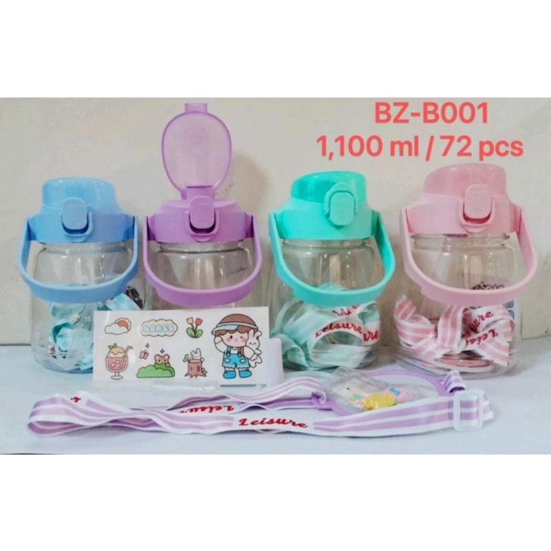 Botol gemoy bening 1,1ltr, botol gemoy lucu,botol minum anak