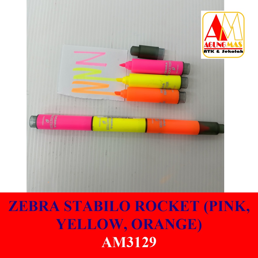 

ZEBRA STABILO ROCKET (PINK, YELLOW, ORANGE)