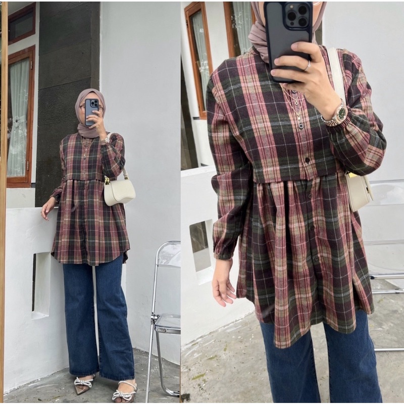 Adyra Flanel Tunik Outfix Original