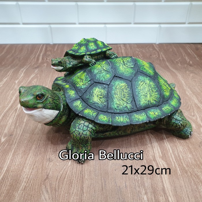 Patung Pajangan Kura2 Brazil Hiasan Taman Kolam Ikan Kura Kura Brasil