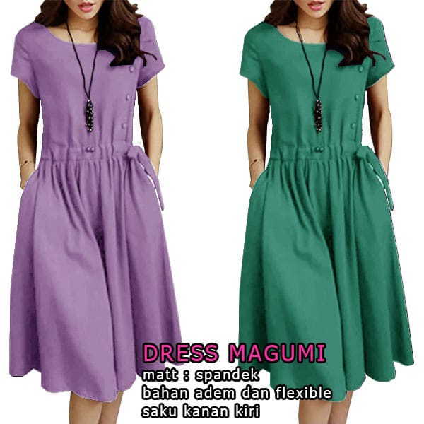 PIK - Dress Magumi L, XL, XXL, 3XL / Pakaian Wanita/ Fashion Wanita/ Dress Wanita Jumbo