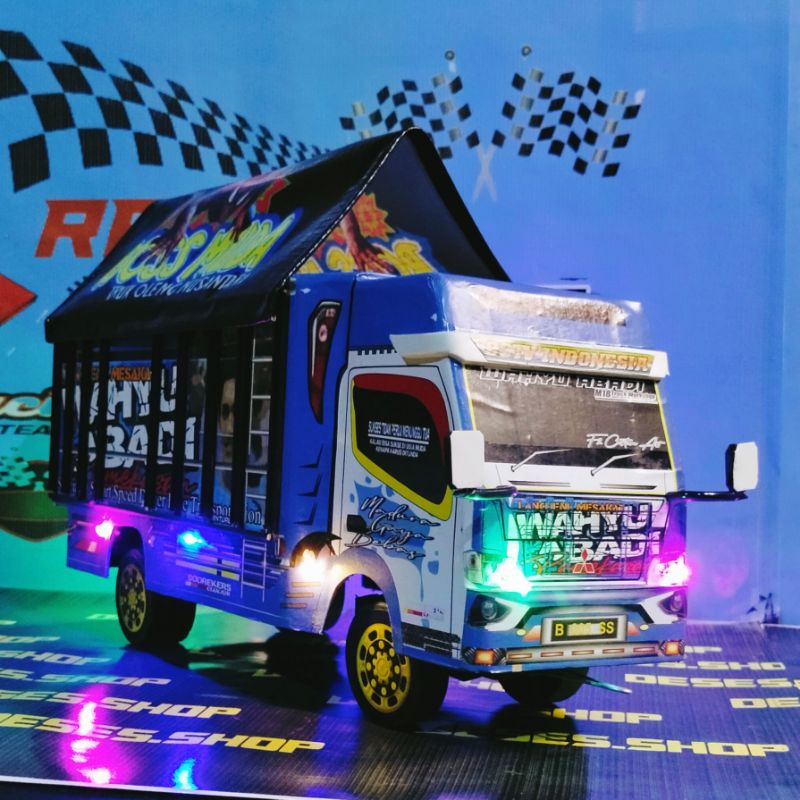 ( COD ) TRUK OLENG WAHYU ABADI BESAR PANJANG 43 CM BISA CUSTOM FOTO DAN NAMA DI PINTU BELAKANG