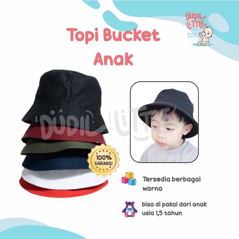Topi Bucket Anak Laki Laki / Perempuan, Topi Fahion Korea Polos