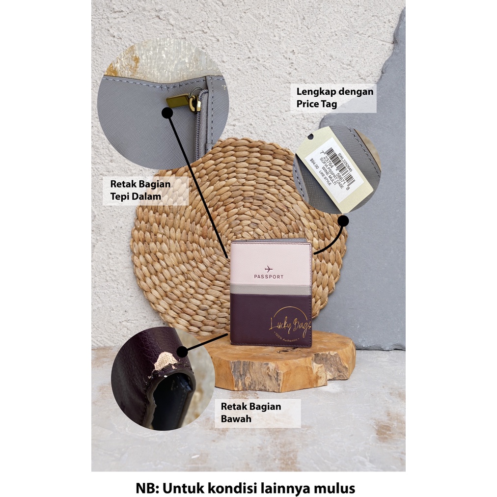 coach fs passport wallet card case defect (authentic /original)