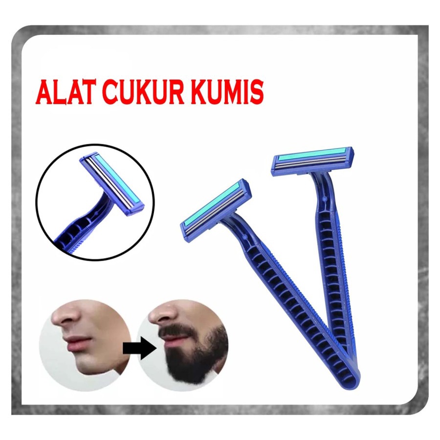 ALAT CUKUR KUMIS JENGGOT 2 MATA PISAU / PISAU PENCUKUR KUMIS PROMO SEN