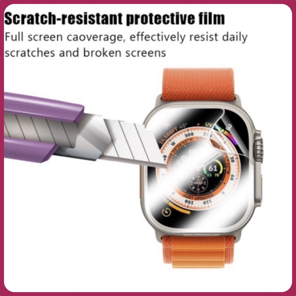 2D Hydrogel case HANYA untuk AppIe watch 8 ultra 49mm Anti gores Smartwatch