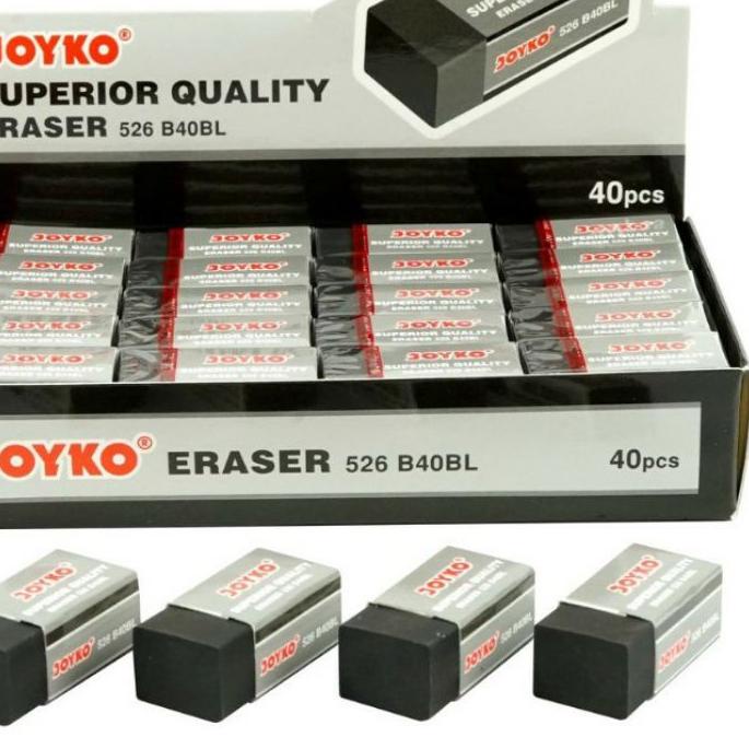 

▌▌▌ Penghapus Pencil Joyko Hitam 526 B50BL harga tertera 1 pack isi 40
