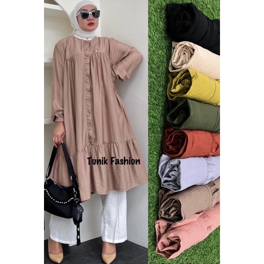 Tunik Fashion | Winody | Bahan Polo Linen Premium
