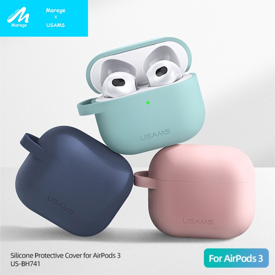 Pelindung Airpods Silicone Protective Cover for AirPods 3 With Hook Casing Airpods, Skin Airpods, Airpods