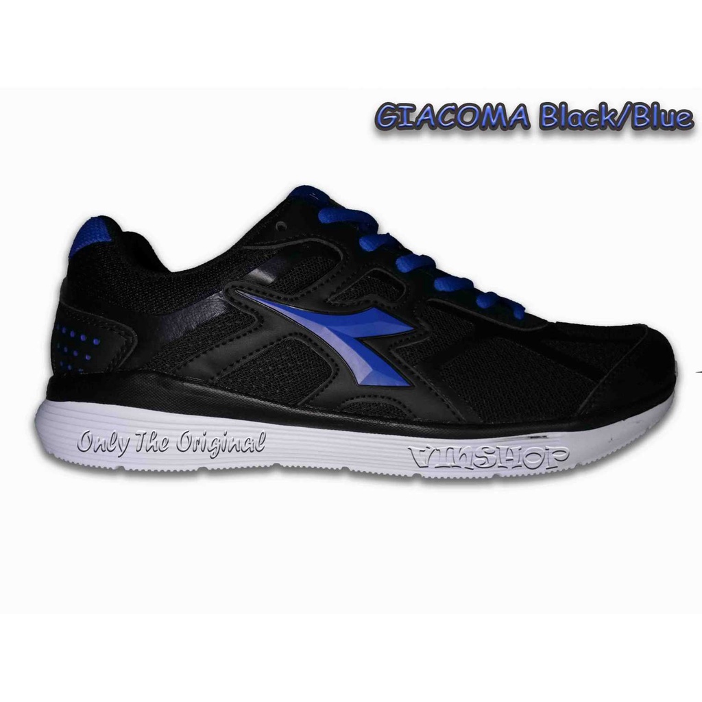 Sepatu Pria. DIADORA GIACOMA BLACK BLUE. ORIGINAL. DIAX8F0806BB