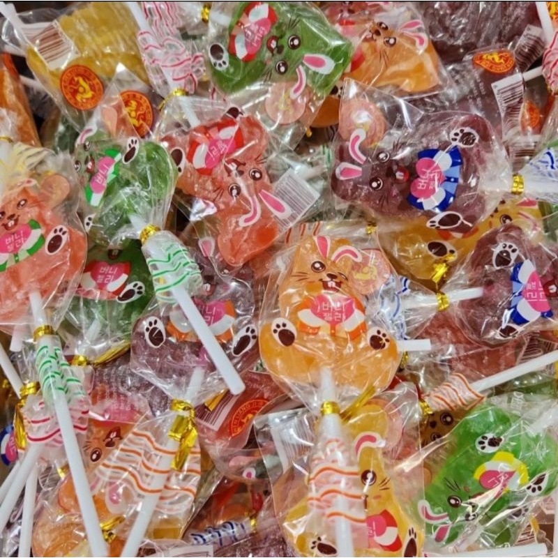 

Permen Lollipop Lunak Jelly Rasa Buah Karakter Kelinci per 1 Stick