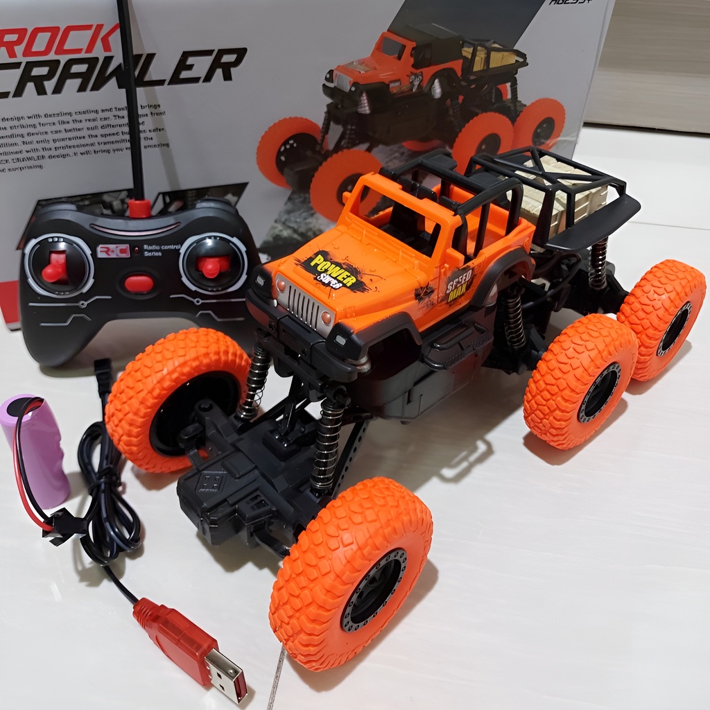 RC Rock Off Road 1:16 | Mainan Mobil Remote Control Besar Charger | Mainan Anak Laki Laki 3-4-5-6 Tahun Mobil Mobilan