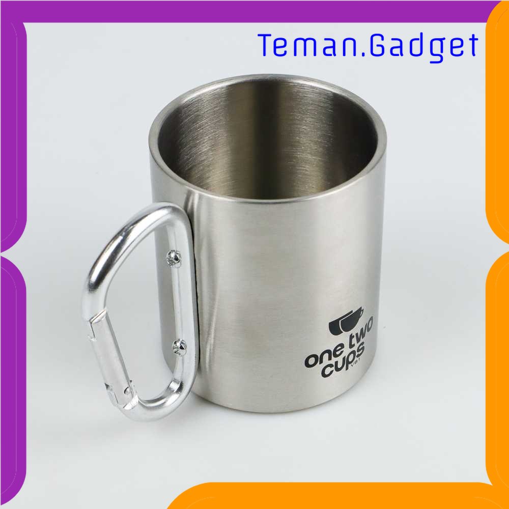 TG - DPR One Two Cups Gelas Cangkir Carabiner Stainless Steel 180ml - VB1