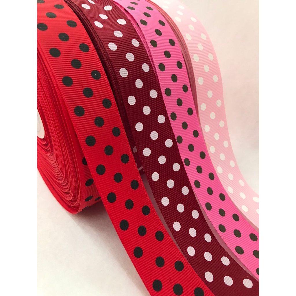 5 YARD - 2,5 CM / PITA GROSGRAIN MOTIF POLKADOT