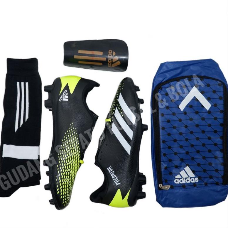BIG SIZE SEPATU BOLA PRIA UKURAN JUMBO PAKET KOMPLIT ADIDAS PREDATOR TANGO ACE SZ 44-45-46-47 [KRL.1