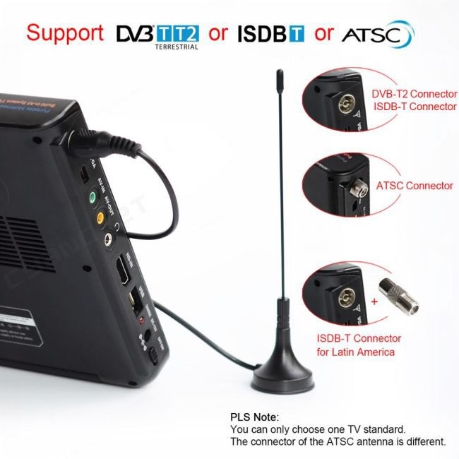 TV Digital Portabel Ukuran 10 Inci - Support Siaran Digital DVB-T2 - Praktis Dimana Saja