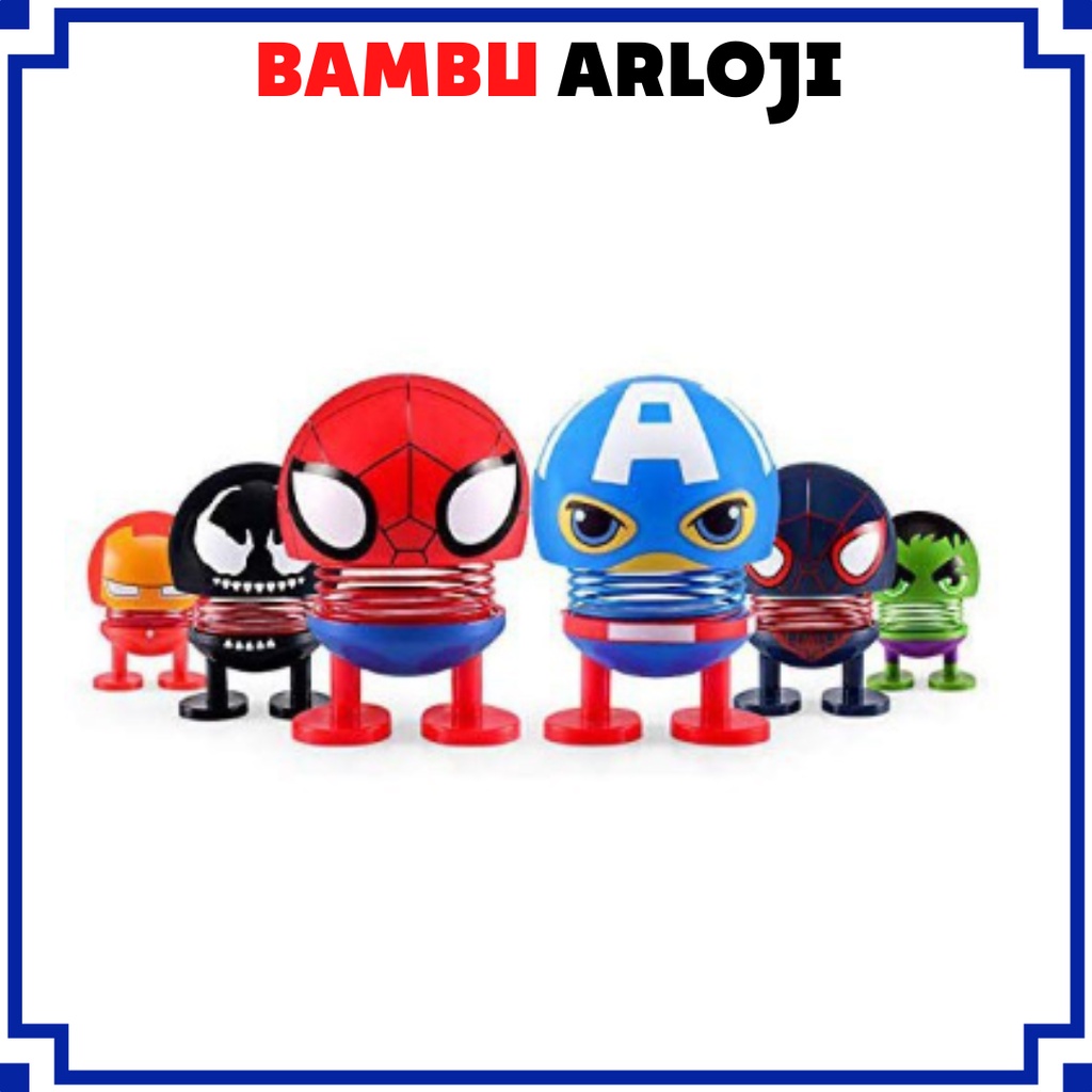 BAJ Pajangan Mobil Smile SUPERHERO Goyang Kepala Accesories Mobil Mainan dashboard BL