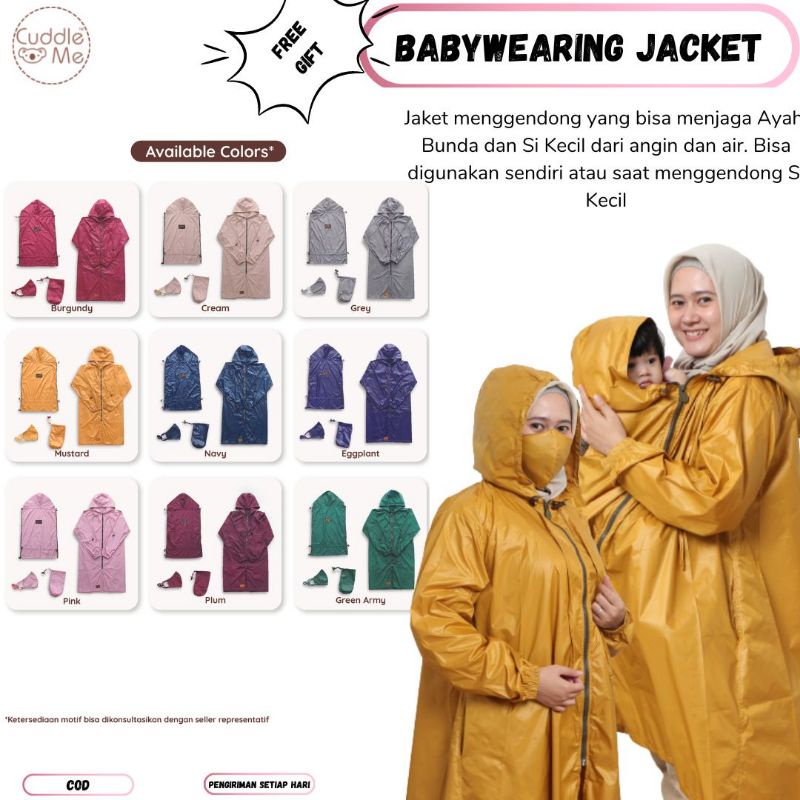 Babywearing jacket APD jaket menggendong jaket ibu dan bayi