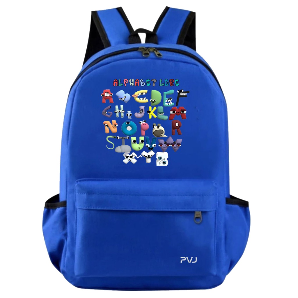 PVJ - Tas Ransel Sekolah Anak Motif Animasi Alphabet lore Backpak