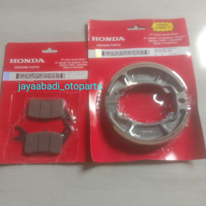 kampas rem depan belakang beat karbu, scoopy karbu,