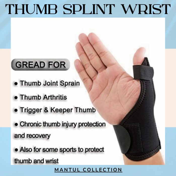 Thumb splint wrist support Pelurus Jempol De Quervain fingers Strap