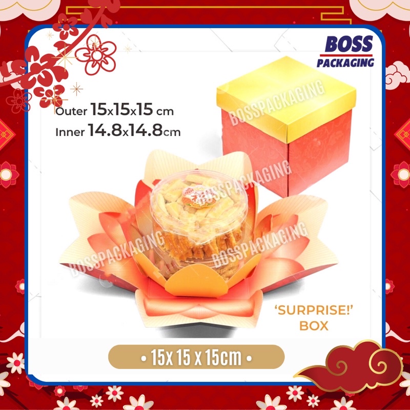

(BRS06) Box Imlek Tahun Baru Packaging Kardus Kotak Cookies Dus Toples Kue Kering Gift Surprise Kemasan CNY Lebaran Ulang Tahun Hampers