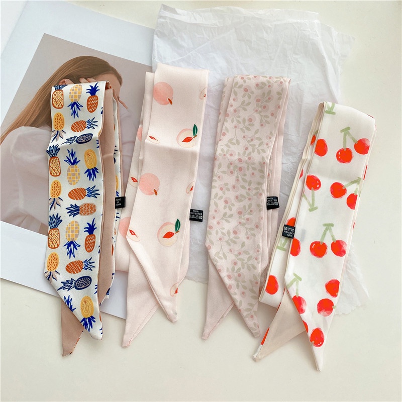 (Hello Girl)F179 Syal Kecil/Scarf/Ikat Rambut Wanita/Syal Multifungsi Elegan Import