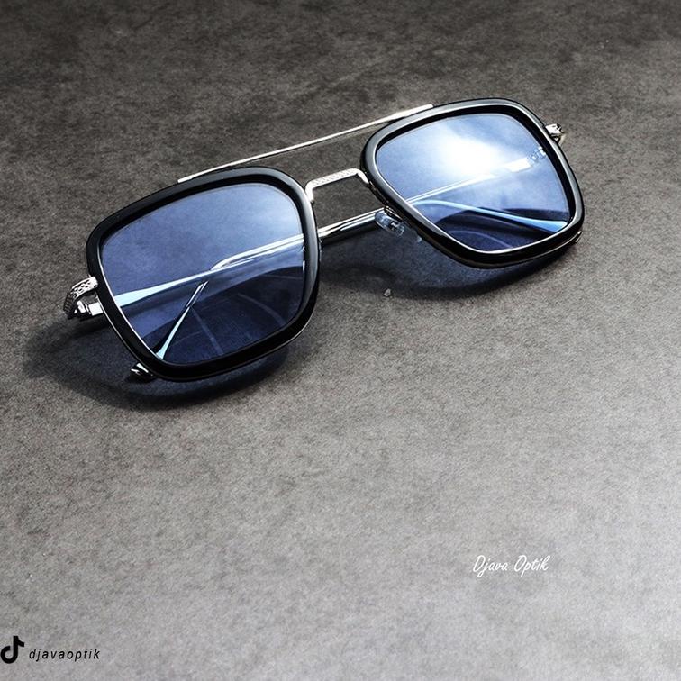 ↮ DJAVA OPTIK - Kacamata Photocromic Blueray Minus Anti Radiasi Model Tony Stark ↹