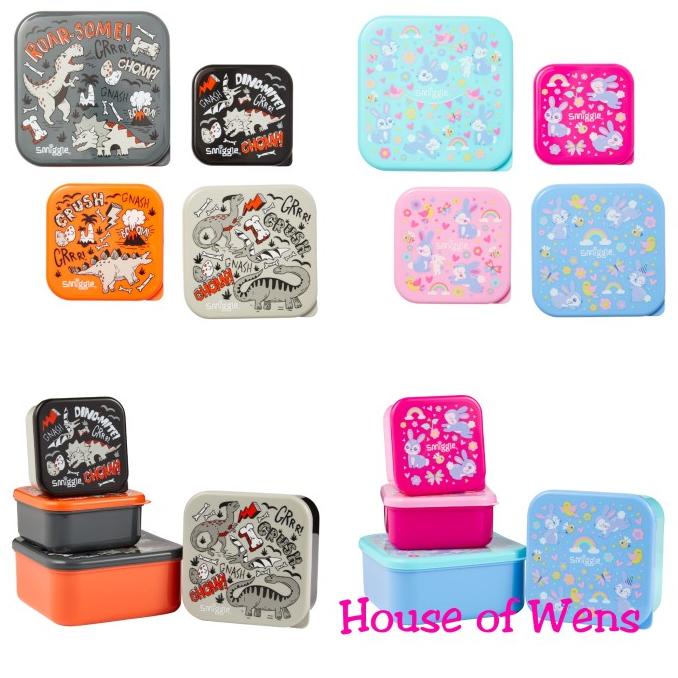 SMIGGLE ANIMALIA 4 IN 1 CONTAINERS ORIGINAL - KOTAK MAKAN SMIGGLE