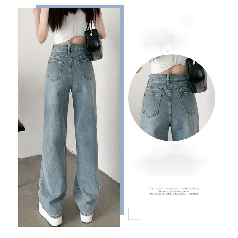 Highwaist Kulot Jeans Wanita Loose celana kulot jeans sobek dewasa celana panjang jeans ripped denim ootd