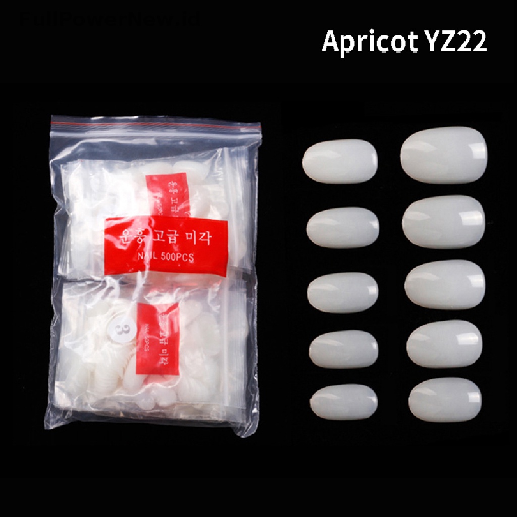 Power 500pcs Setengah Penutup French Tips Kuku Palsu Tips Manicure Acrylic DIY Kuku Palsu ID