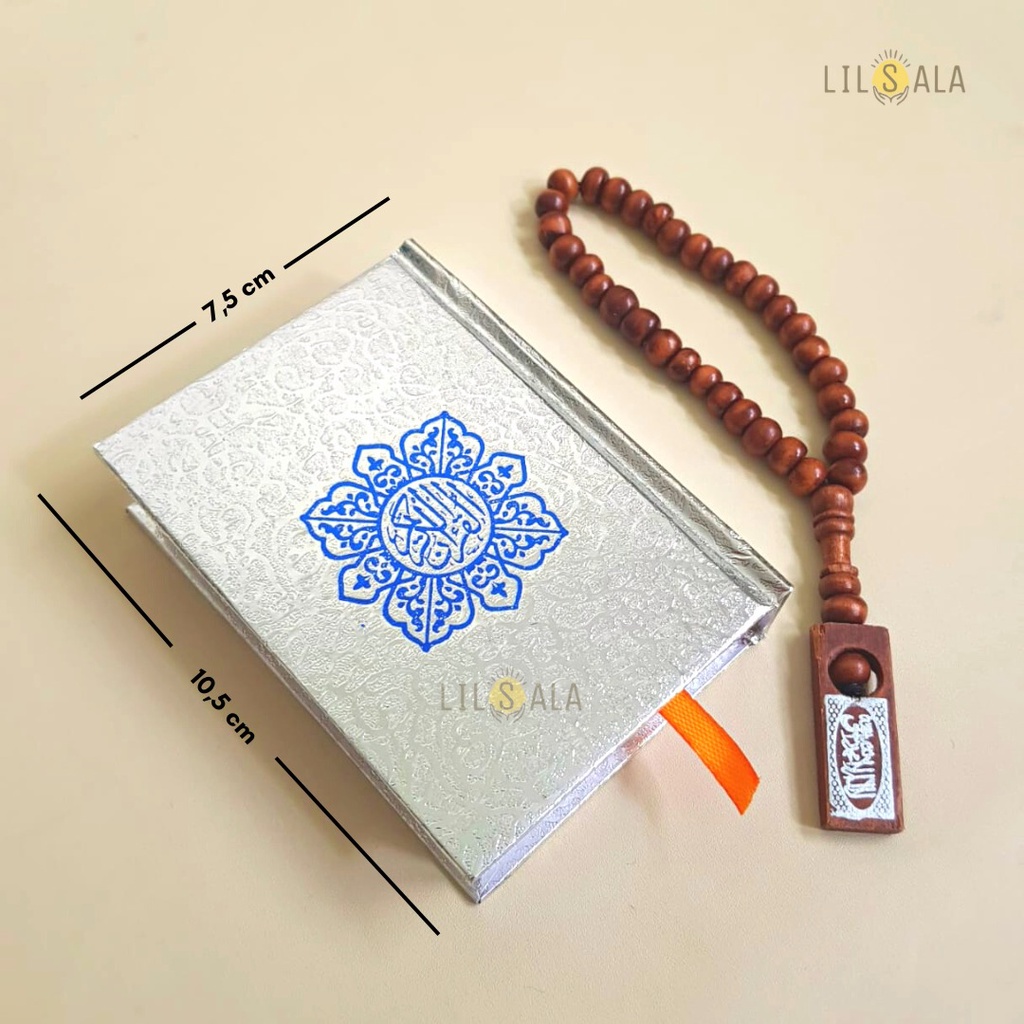 [QTsilver] Al Quran Saku Silver Murah Free Tasbih Cover Silver Travelling Kecil Mini