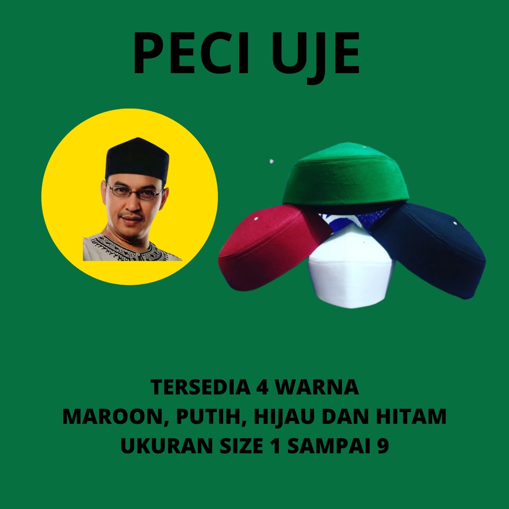 PECI UJE PECI SULTHAN TERLARIS KOPIAH SONGKOK POLOS