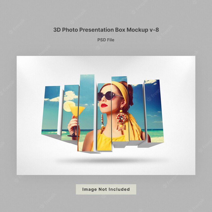 3D Photo Presentation Box Mockup Bundle