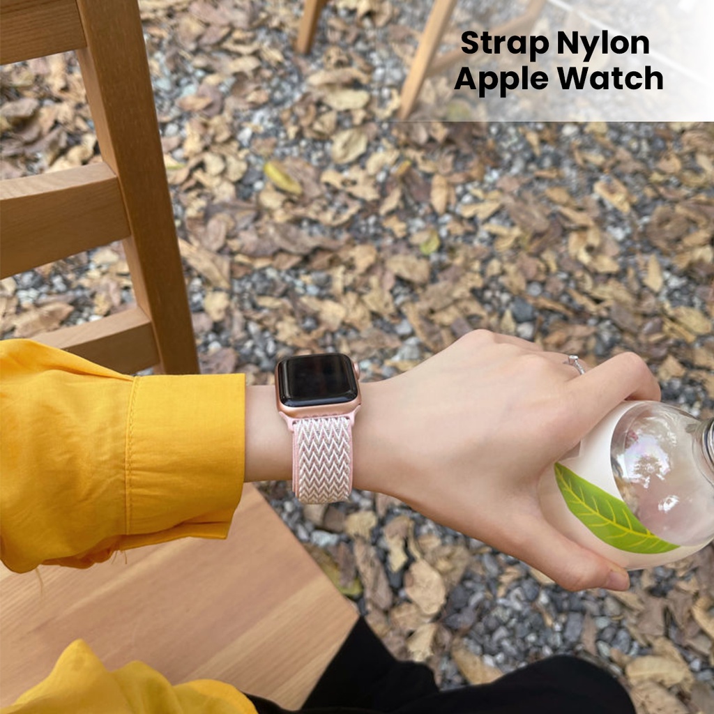 Strap Apple Watch Nylon iWatch Series 3 4 5 6 7 Wave Band Nilon Sporty