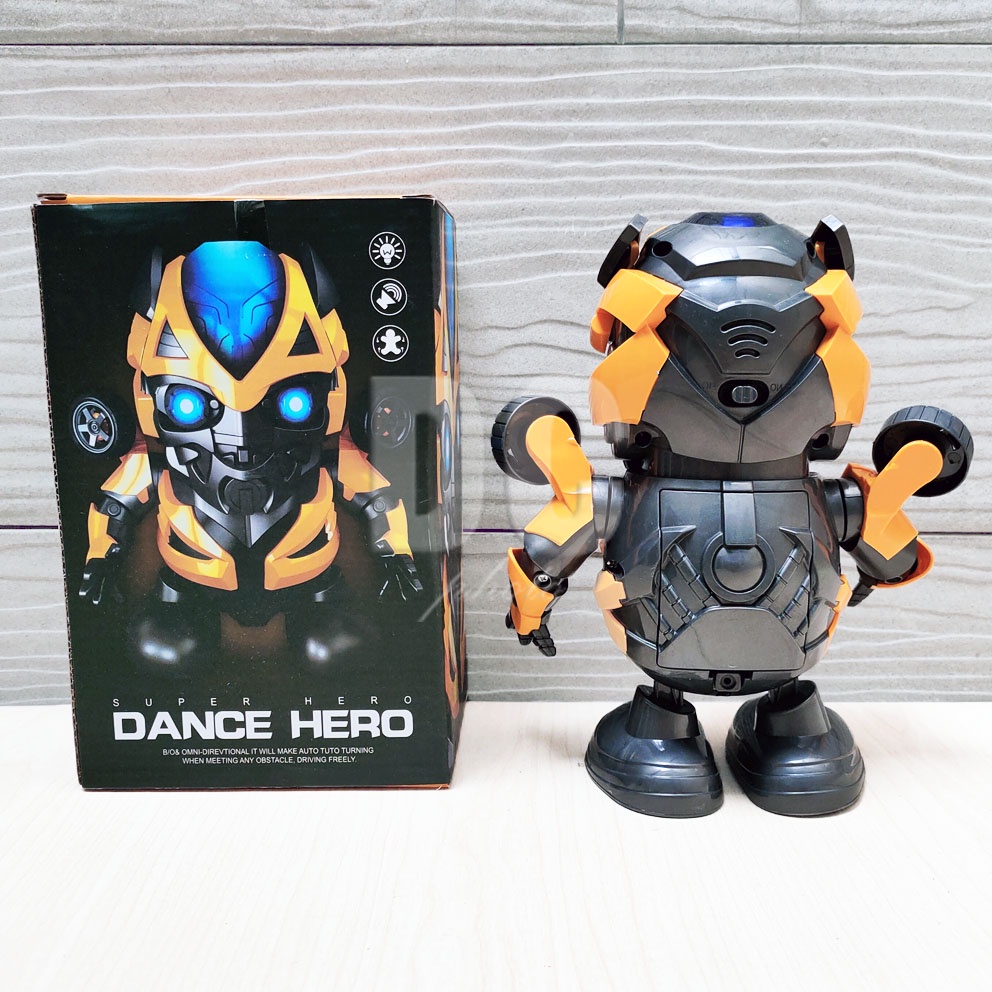 Dance Hero Bumblebee Mainan Robot Transformers Menari Lampu Musik