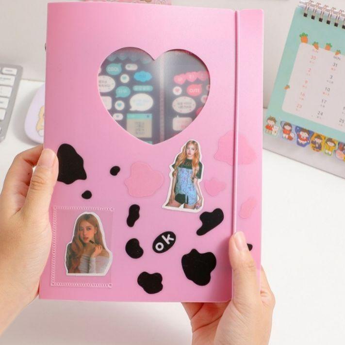 

Segera Dapatkan ✶ A5 Cover Binder Lovely Heart Doff 6 Ring''