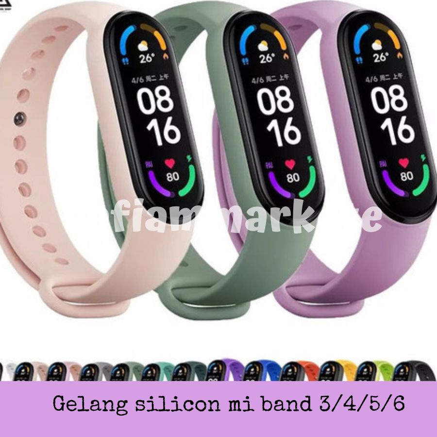 10.10 star sale GELANG STRAP MI BAND 3 4 5 6 ORIGINAL XIAOMI GELANG SILIKON KARET GELANG PENGGANTI S