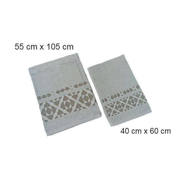 Handuk Set Mastro Bianco Motif 01 Ukuran [ 55x105 &amp; 40x60 ]