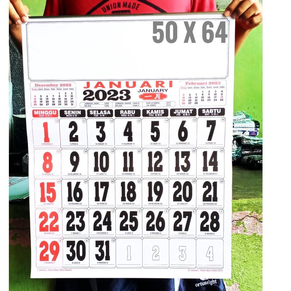 

AHQ4-3SIN7 Kalender Dinding /Kalender Jumbo/Kaender 2023 UK.50cm X 64Cm Promo TS [NS1]