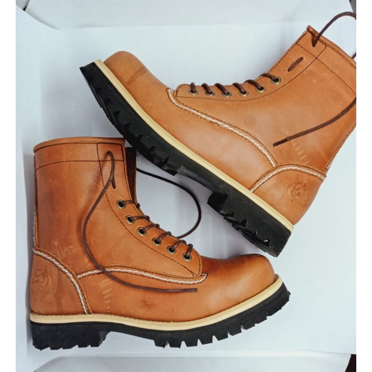 sepatu safety  boots Mr wonk leather crazy horse ll sepatu boots model redwing lineman